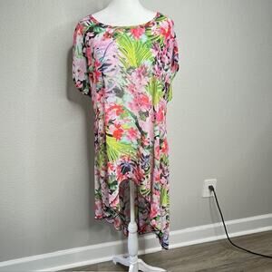 Cha Cha Vente Floral Swimsuit Cover Size Medium